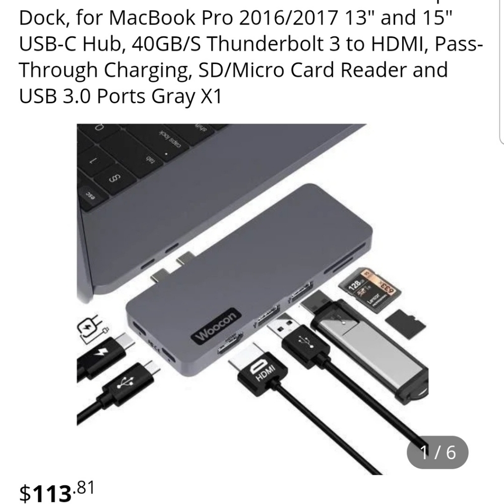 Thunderbolt X1 usb-c hub